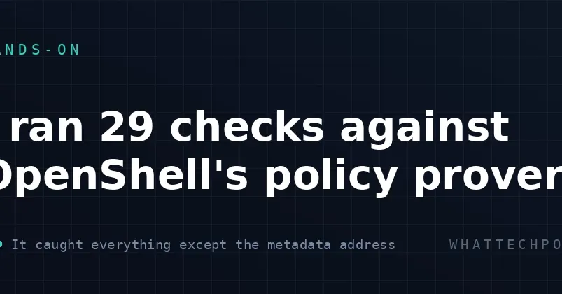 Проверка политик OpenShell от Nvidia пропускает адрес метаданных облака