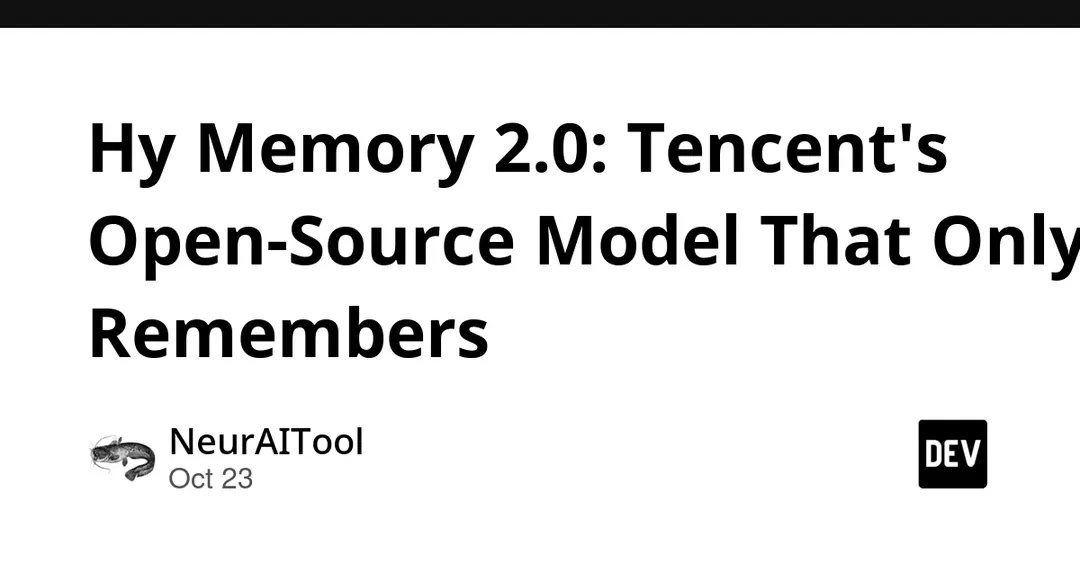 Tencent выпустила открытую модель Hy Memory 2.0 для памяти ИИ-агентов