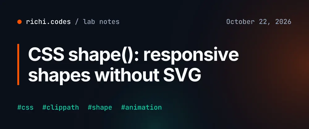 CSS shape() стал Baseline: адаптивные фигуры без SVG