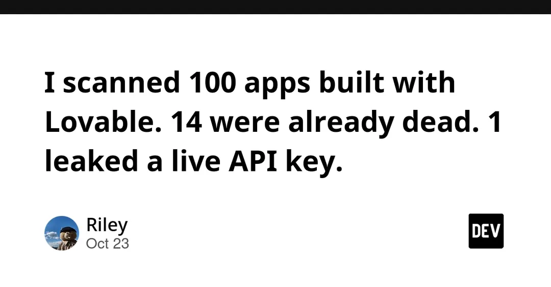 Сканирование 100 приложений на Lovable выявило утечку API-ключа OpenAI