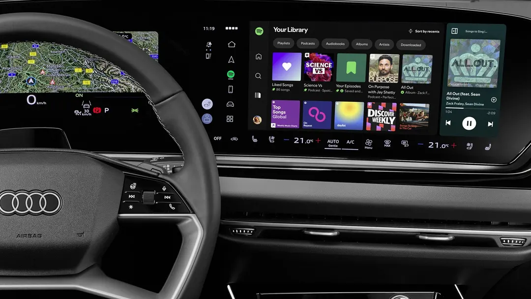 Audi первой получила нативное приложение Spotify для авто
