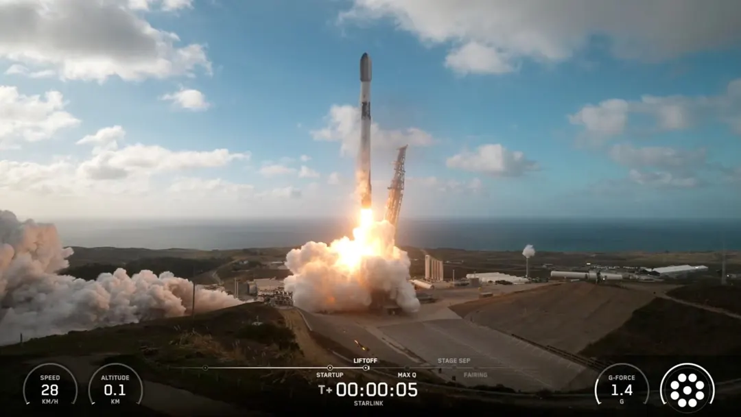 SpaceX вывела 27 спутников Starlink с Калифорнии