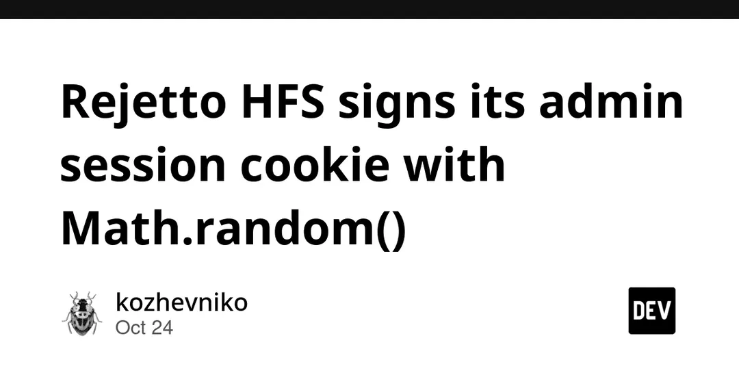 В Rejetto HFS нашли слабый ключ подписи админ-куки (CVE-2026-61500)