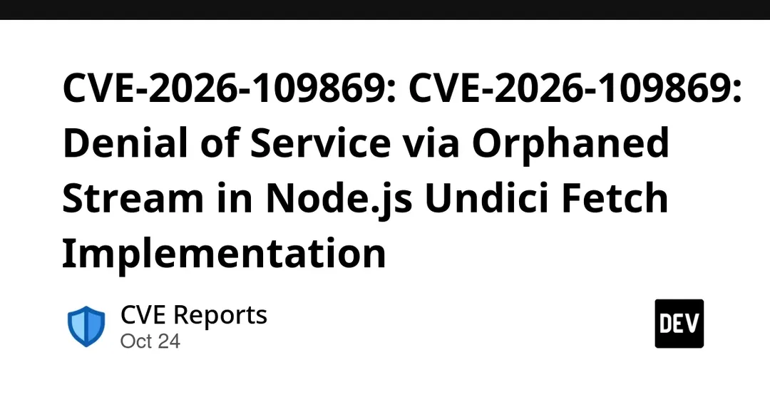 В undici для Node.js нашли DoS через осиротевший поток