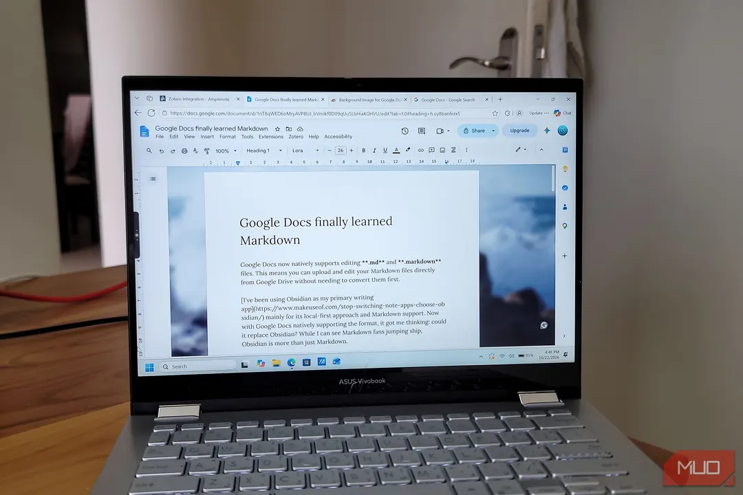 Google Docs научился напрямую открывать и редактировать .md-файлы