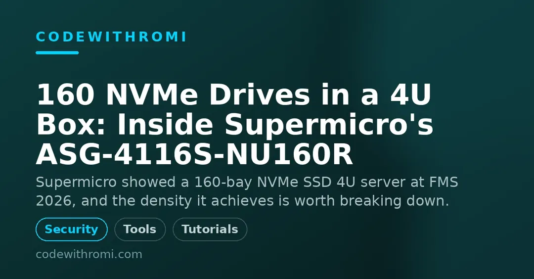 Supermicro показала 4U-сервер с 160 слотами NVMe