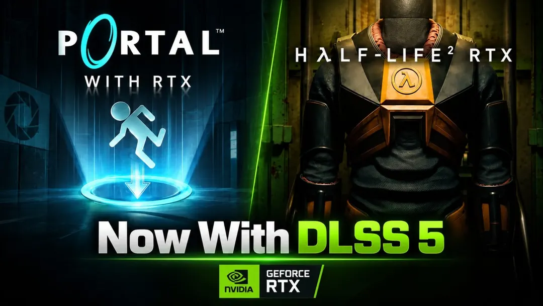DLSS 5 с нейрорендерингом появилась в Portal with RTX и демо Half-Life 2 RTX