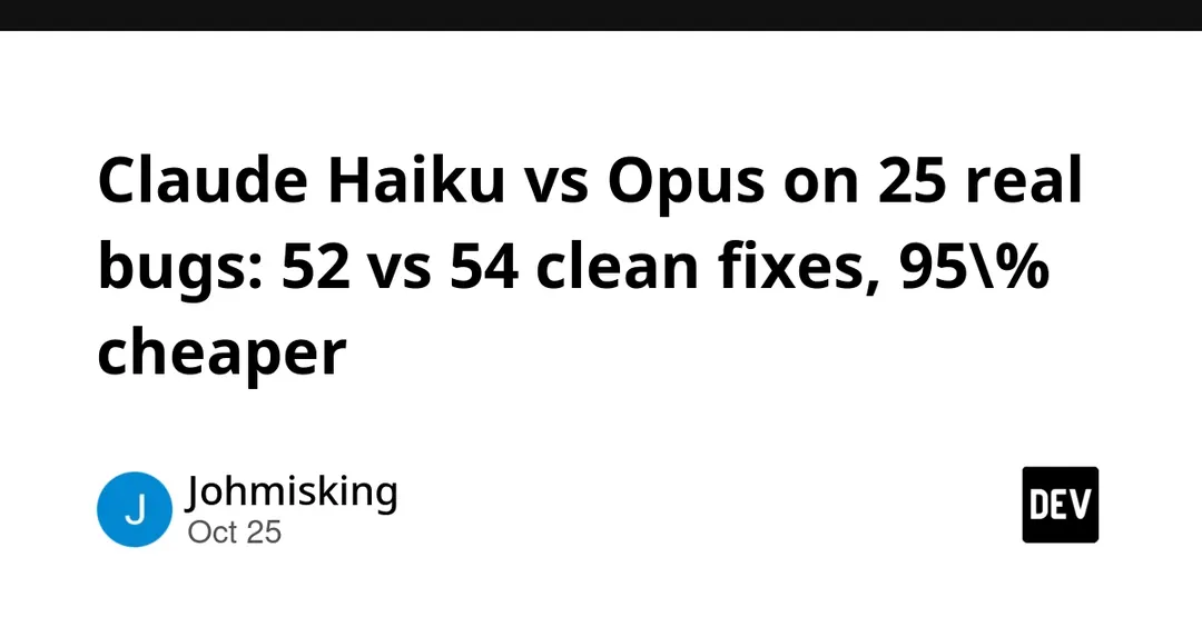 Тест: Claude Haiku 5.5 чинит баги не хуже Opus 5.5 при экономии 95%