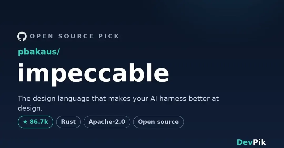 Impeccable: открытый скилл дизайна для ИИ-агентов с 62 проверками