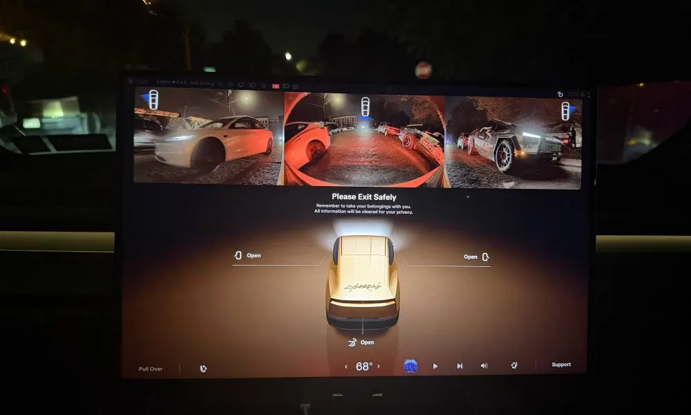 Tesla добавила в Cybercab камеру заднего вида и тихий режим