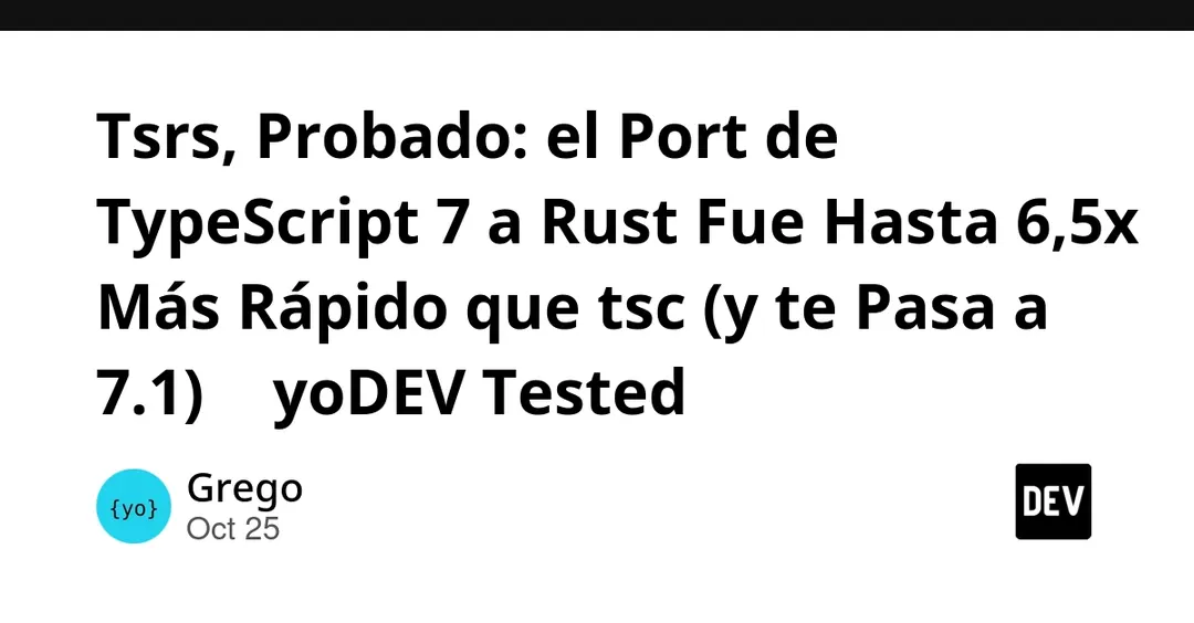tsrs: порт компилятора TypeScript на Rust до 6,5 раза быстрее tsc