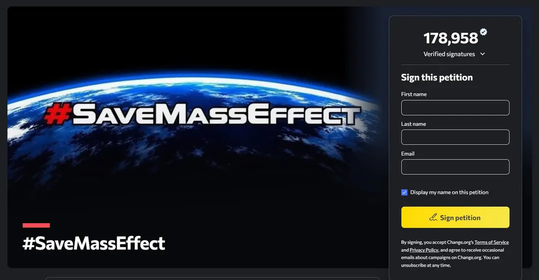 Петиция #SaveMassEffect набрала почти 180 тыс. подписей после закрытия BioWare
