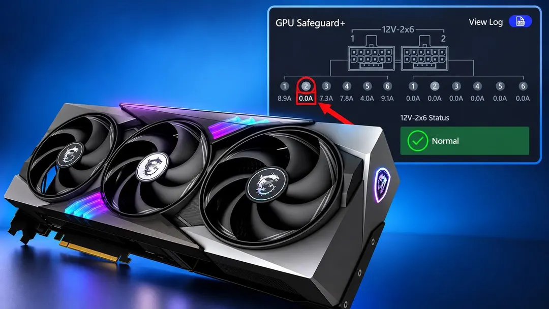 Safeguard+ в БП MSI выявил недогруженный пин RTX 5090 до оплавления разъёма