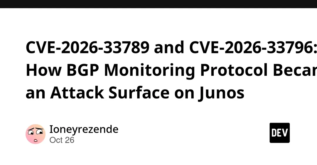 Две уязвимости Junos с CVSS 9.8 через BGP Monitoring Protocol