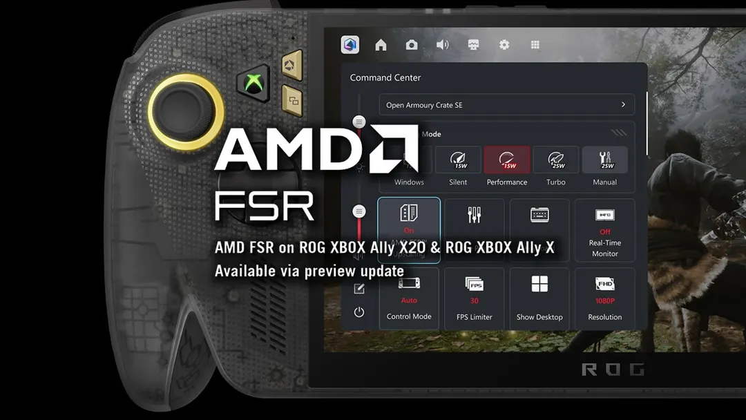 ASUS выпустила превью-обновление с AMD FSR 4.1 для ROG Xbox Ally X и X20