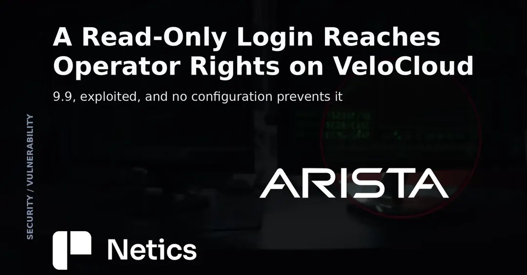Arista: SQL-инъекция в VeloCloud Orchestrator даёт права оператора из read-only сессии
