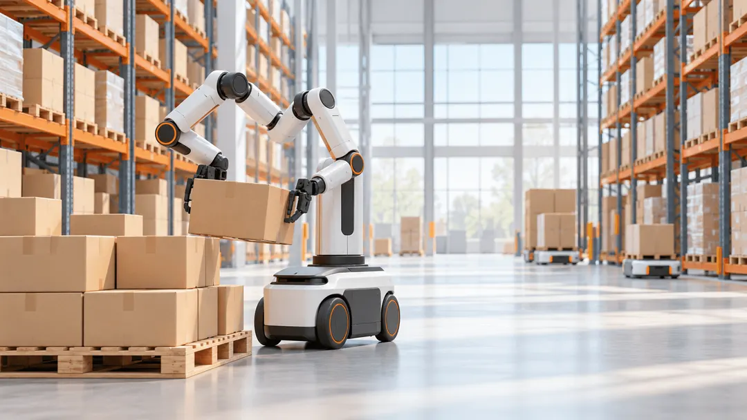 Робот AgiBot G2 Max обрабатывает 80 коробок в час на складе JD Logistics