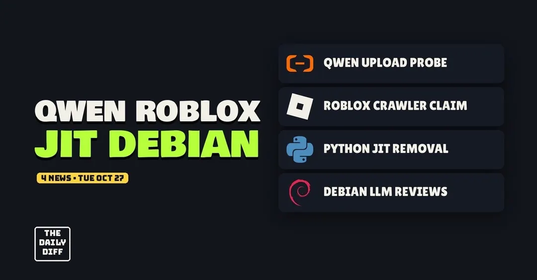 Дайджест: Qwen3.8-Flash-Next, краулер Roblox, отзыв JIT в Python и LLM-ревью в Debian