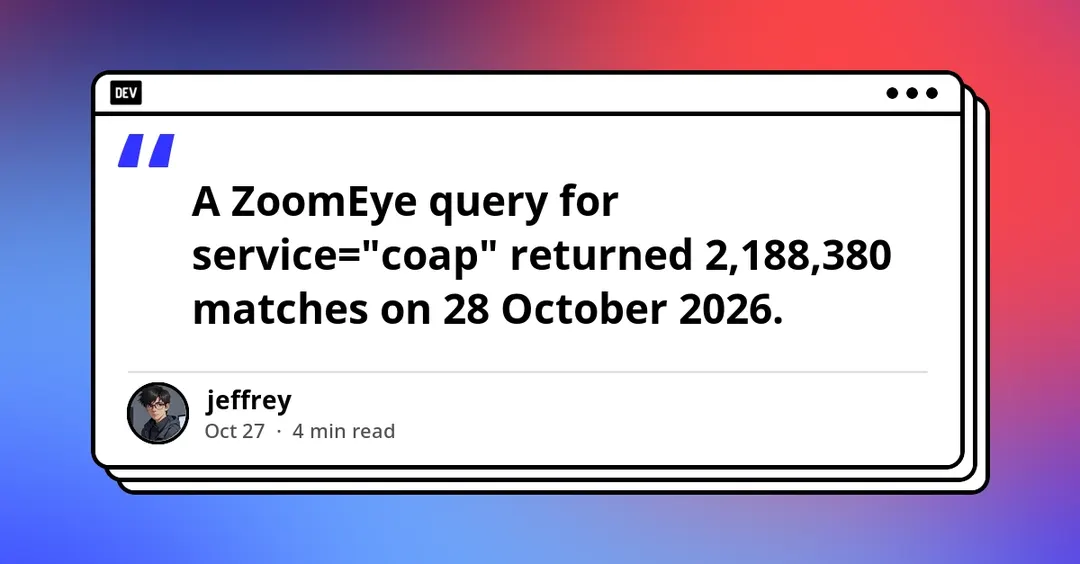 ZoomEye нашёл 2,19 млн открытых хостов CoAP в интернете