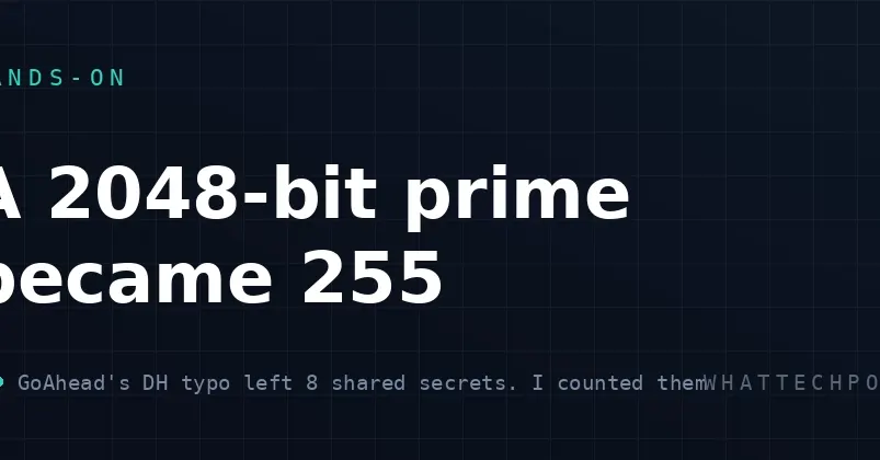В GoAhead нашли баг TLS: 2048-битный DH-ключ сводится к 8 значениям