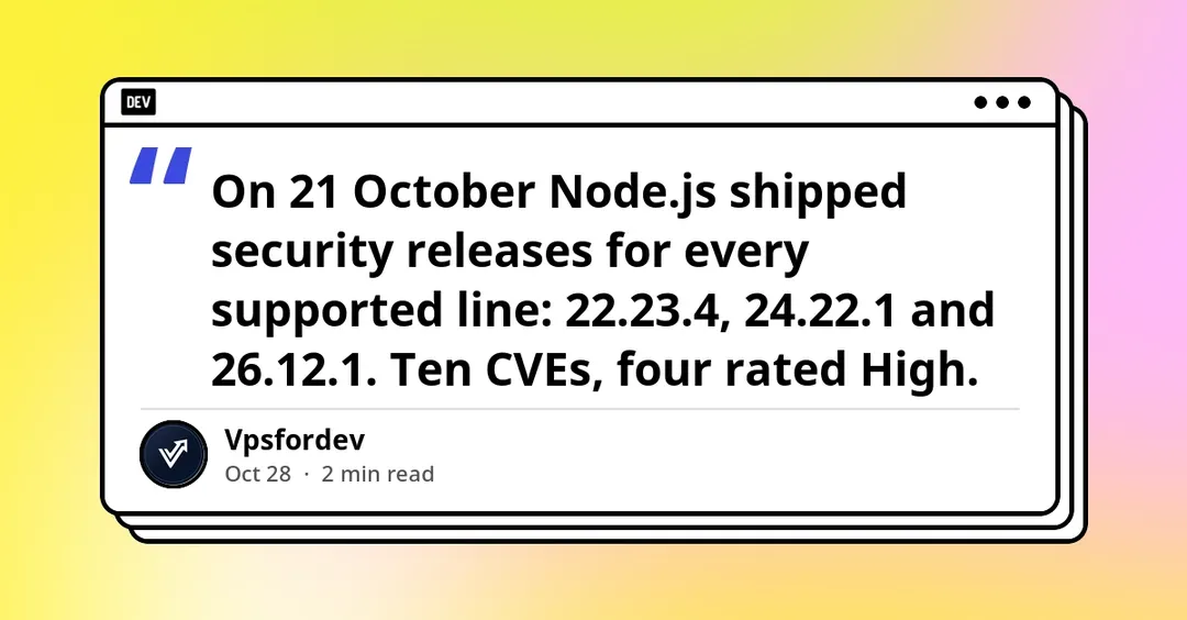 После патчей Node.js PM2 может работать на уязвимой версии