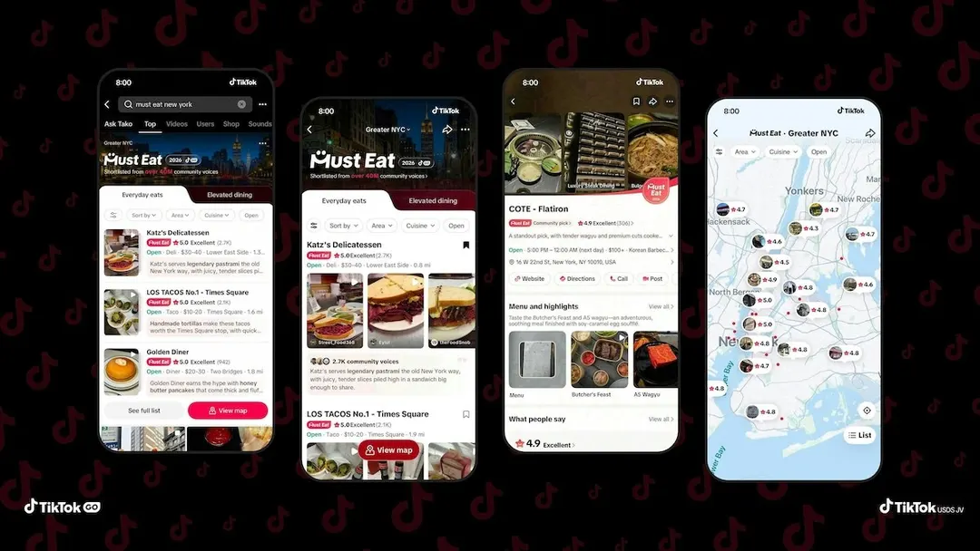 TikTok запустил гид по ресторанам Must Eat