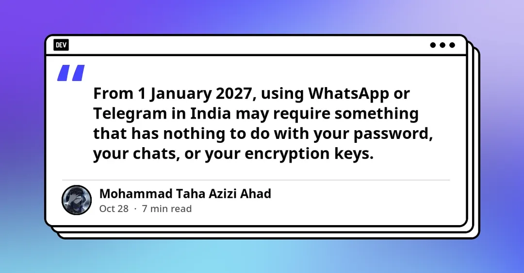 Индия с 2027 года привяжет WhatsApp и Telegram к SIM-карте
