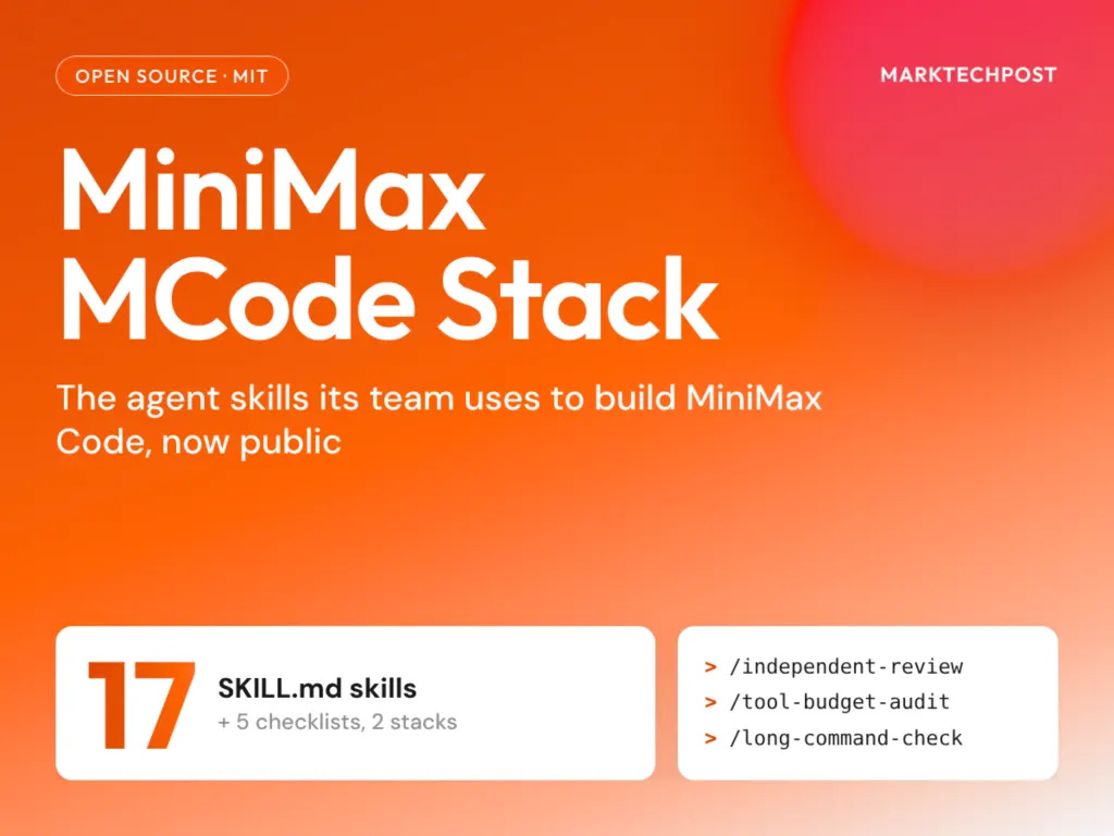 MiniMax открыла MCode Stack — 17 навыков ИИ-агентов для кодинга