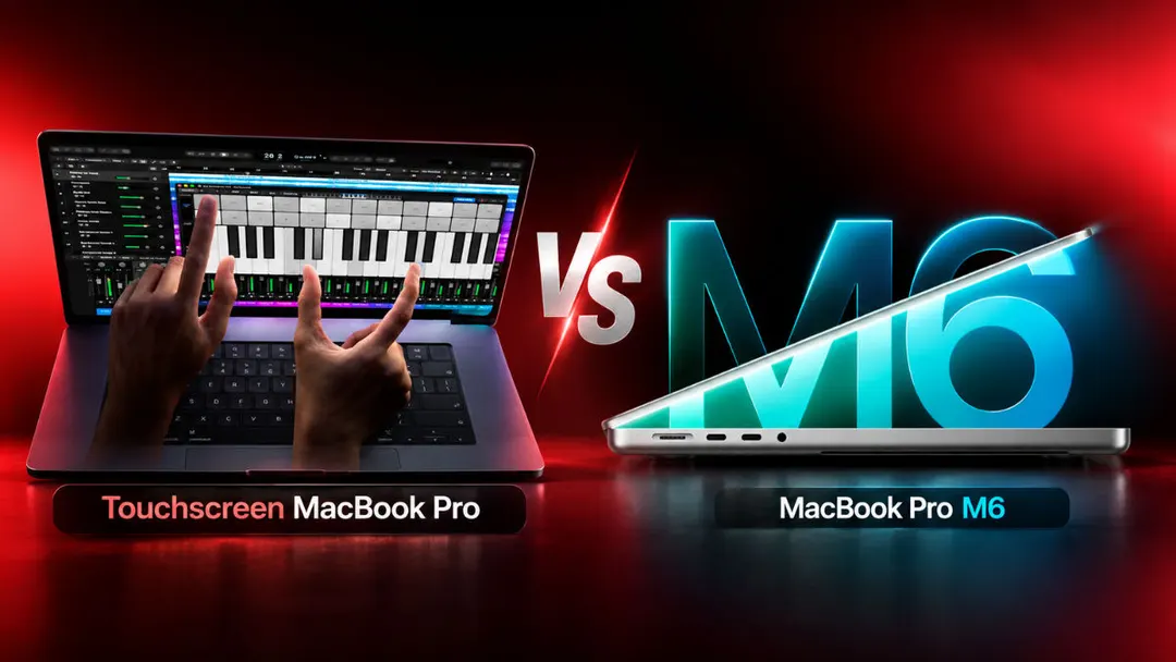 Сравнение MacBook Pro на M6 и сенсорного MacBook Pro с OLED
