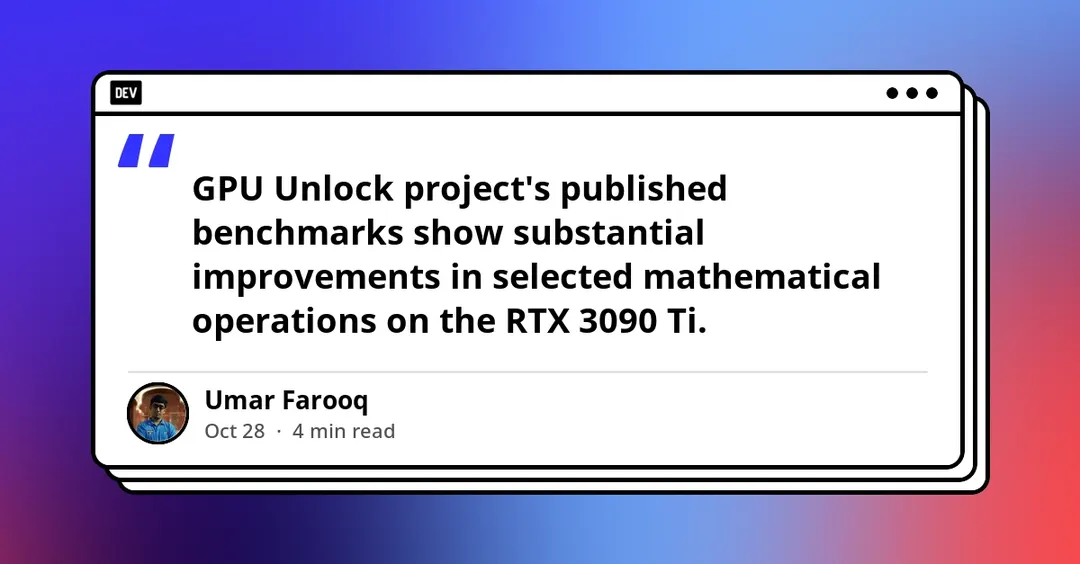 GPU Unlock ускорил ИИ-задачи на RTX 30-й серии до 60%