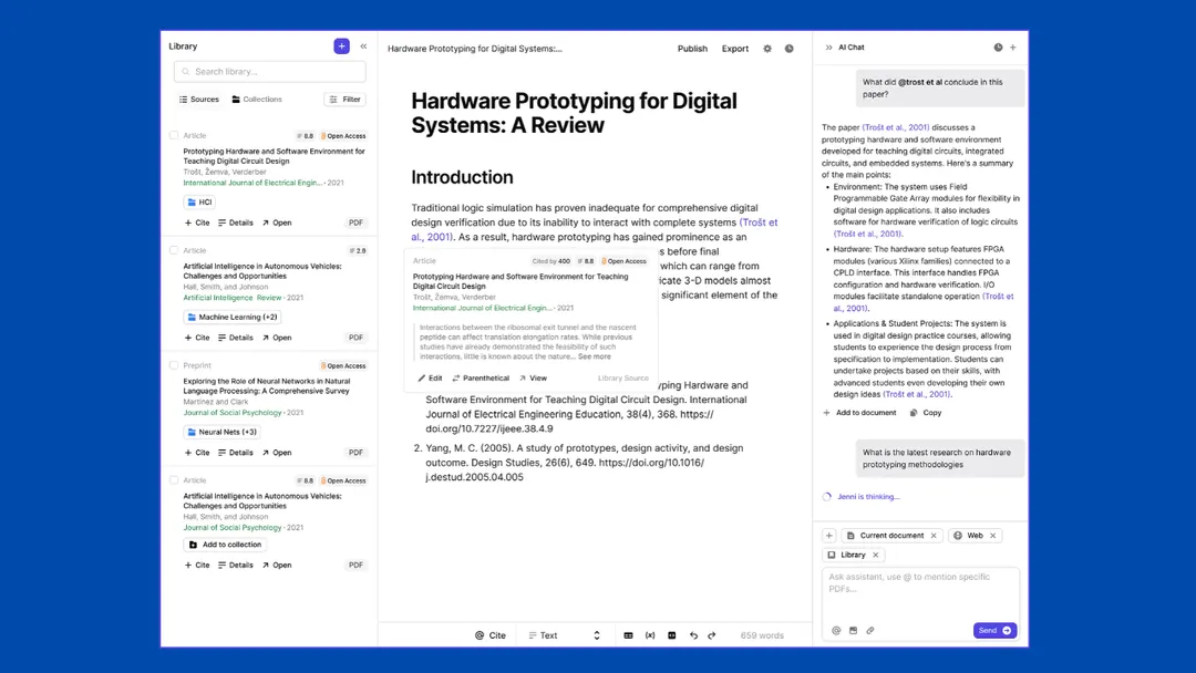 Digital Science купила Jenni AI для проверки цитат по базе Dimensions