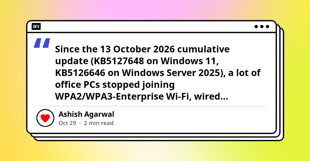 KB5127648 сломал вход в Wi-Fi 802.1X и VPN через NTLMv1