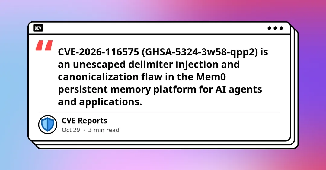 В Mem0 нашли уязвимость раскрытия диалогов между арендаторами