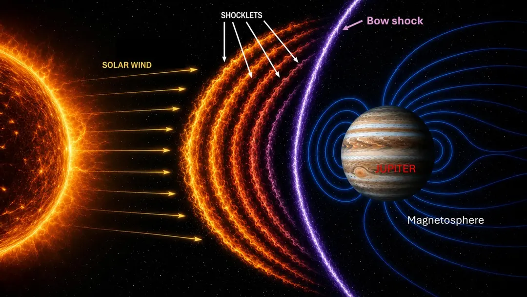 Juno выяснил, что ударная волна Юпитера сложнее земной