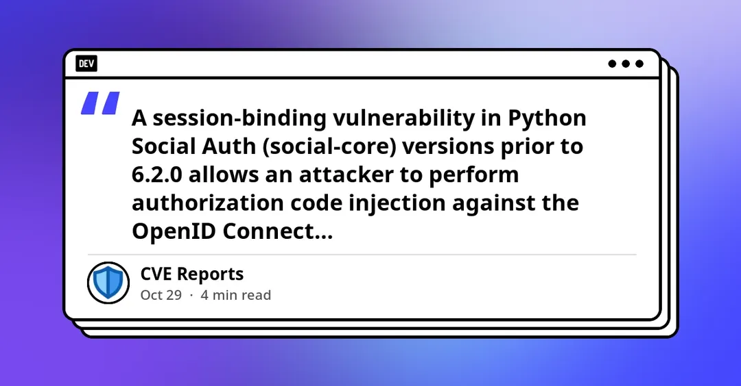 В Python Social Auth нашли обход привязки сессии OIDC с захватом аккаунта