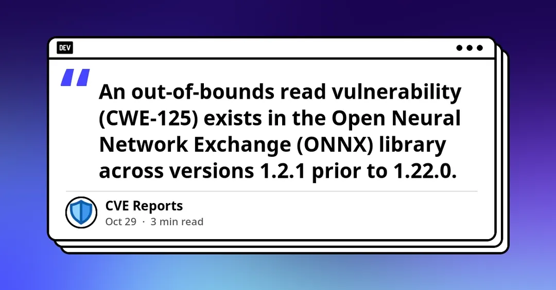 В ONNX нашли уязвимость чтения за границами в ConvTranspose