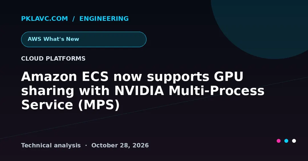 Amazon ECS добавила разделение GPU через NVIDIA MPS