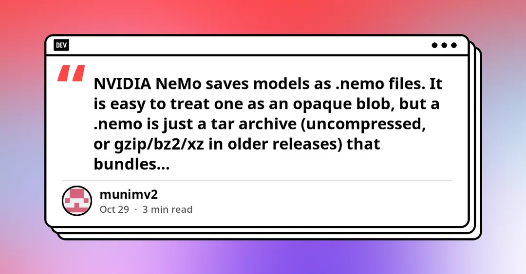 Сканеры моделей не видят угроз в .nemo-чекпоинтах Nvidia