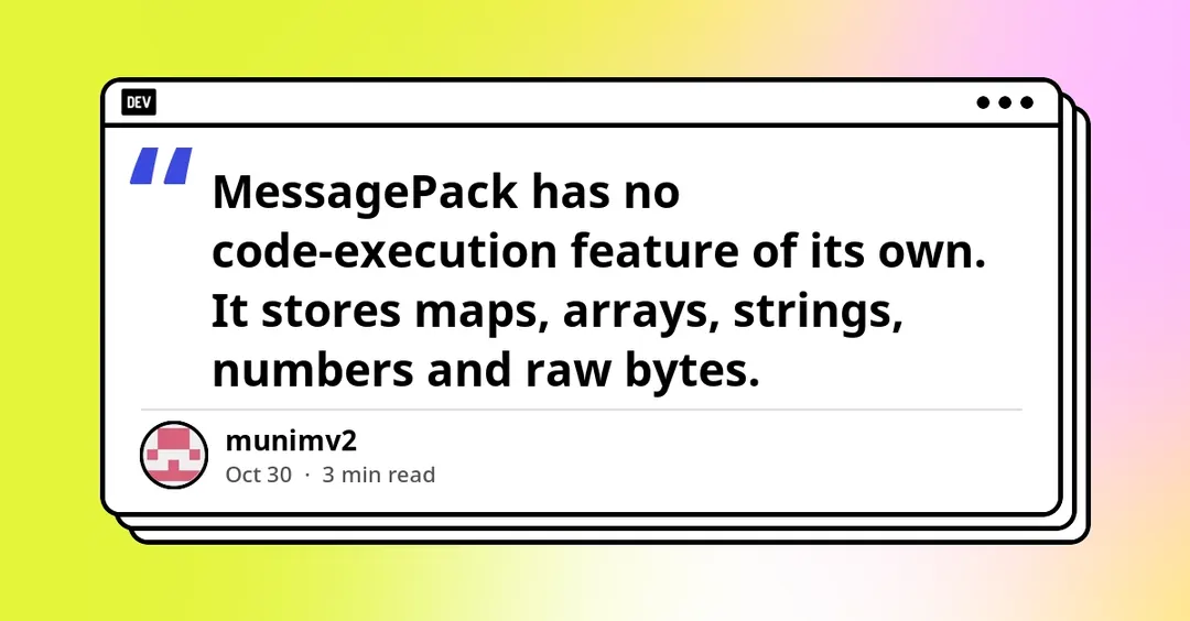 Сканер находит pickle-угрозы в весах моделей MessagePack